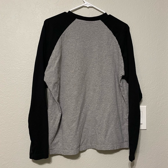 Adidas Originals Trefoil Black & Heathered Grey Baseball Tee - Picture 3 of 4